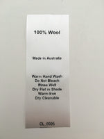 Care Instructions Sewing Labels - 30 different contents to choose