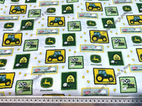 JD76 John Deere Nursery Tractor Patches White