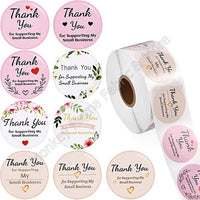 Stickers 25mm - 'Thank you for supporting my small business" In Multi