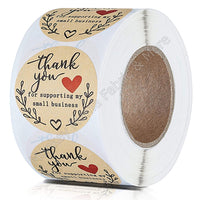 Stickers 38mm - 'Thank you for supporting my small business" In Beige