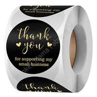 Stickers 38mm - 'Thank you for supporting my small business" In Black 2