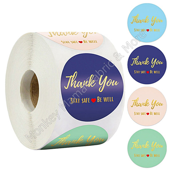 Stickers 38mm - 'Thank you Stay Save Be Well"