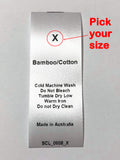 Care & Size Sewing Labels - Bamboo/Cotton