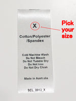 Care & Size Sewing Labels - Cotton/Polyester/Spandex