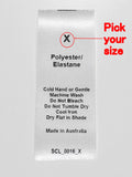 Care & Size Sewing Labels - Polyester/Elastane