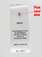 Care & Size Sewing Labels - Nylon