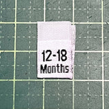 Woven Size Labels