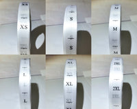 Printed Size Labels - Roll of 100