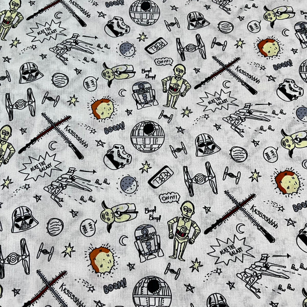 LC2296 Star Wars Doodle White