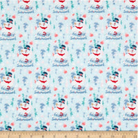 LC2266 Character Winter Holiday Frosty Retro Forest lt Blue