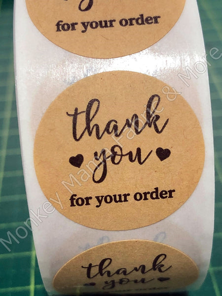 Stickers 25mm - 'Thank you for your order"