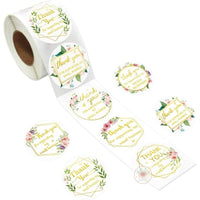 Stickers 25mm - 'Thank you for supporting my small business ' Floral